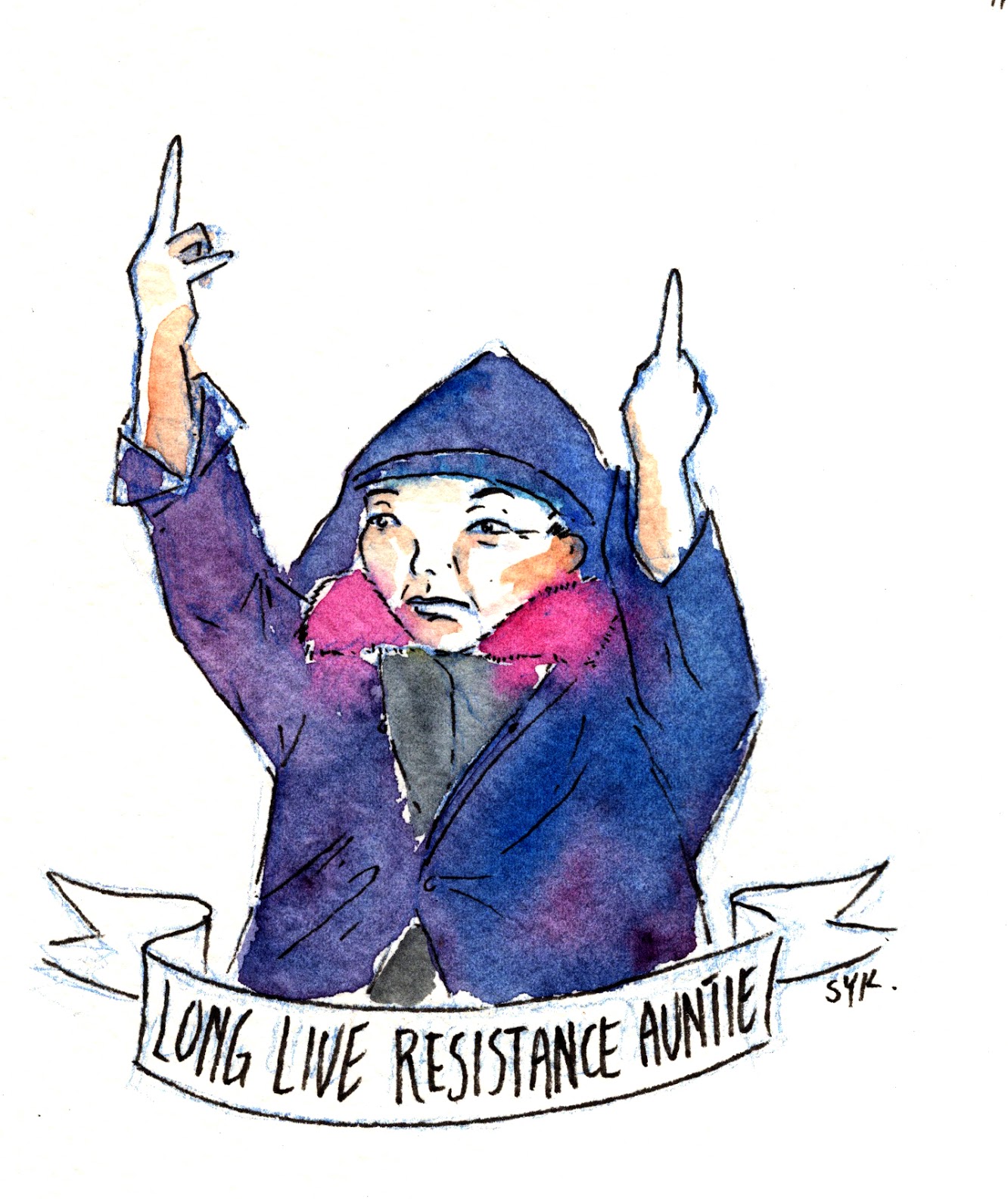 resistance auntie illustration